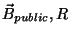$ \vec{B}_{public},R$